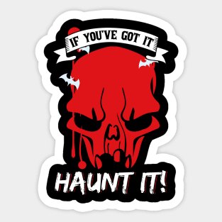 Halloween Costume Scary Skeleton Skull Face Horror Party Sticker